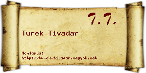 Turek Tivadar névjegykártya